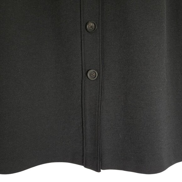 Elie Tahari Classic Wool Blend Lined Knit Midi Skirt 10 Button Detail Like New - Picture 4 of 11